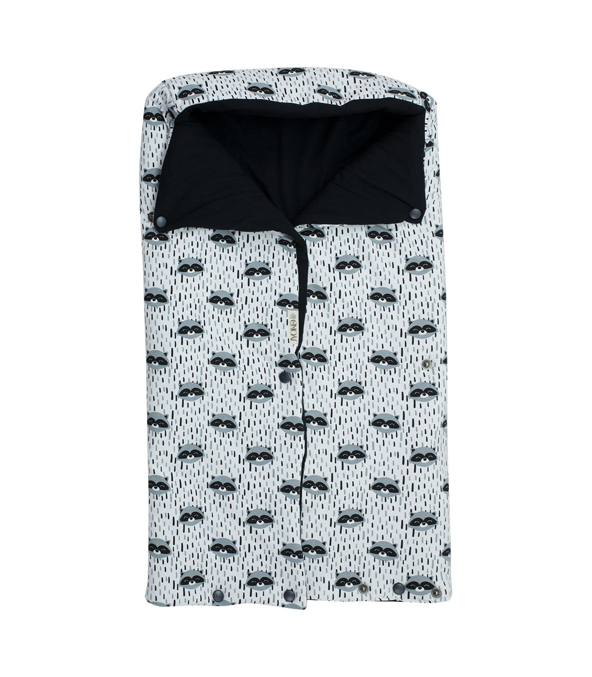 Saco capazo bebe - Vista frontal Racoon Town