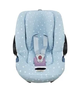 Cybex Aton 4 - Vista frontal de brilhos azuis