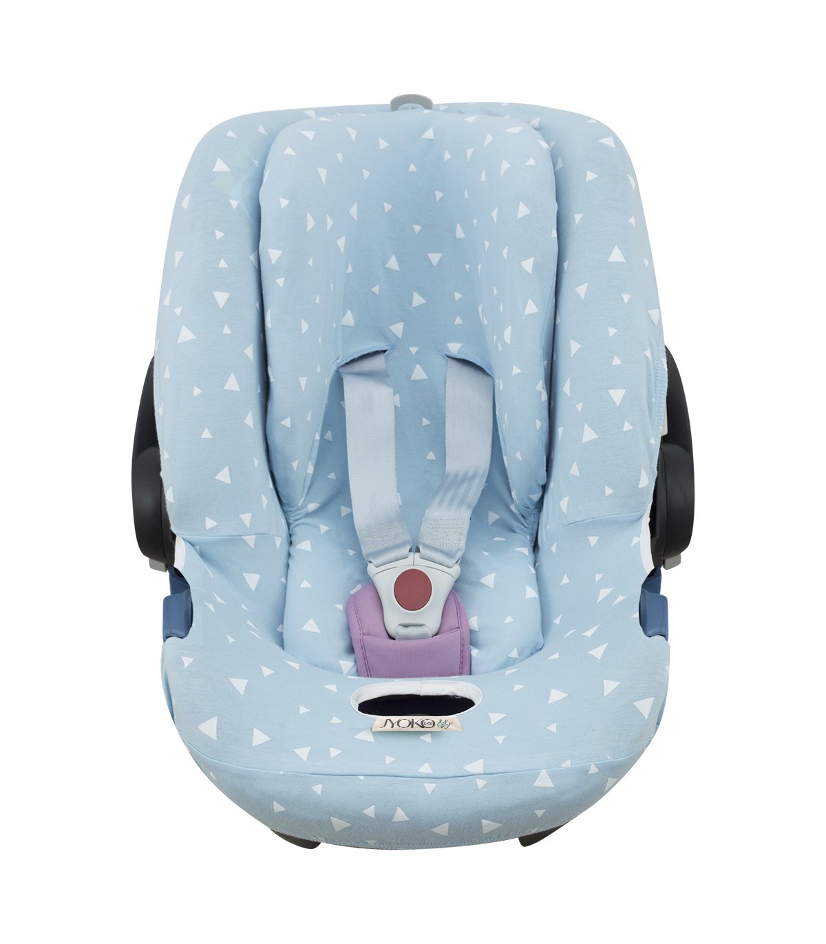 Cybex Aton 4 - Vista frontal Blue Sparkles