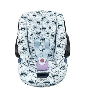 Cybex Aton 4 - Vista frontal de brilhos azuis 2