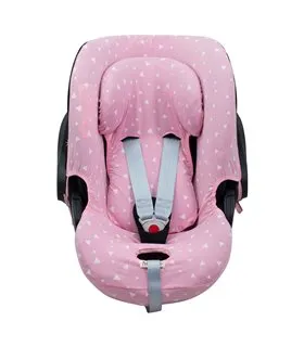 Cybex Cloud Q e Aton M - Vista frontal de brilhos rosa