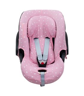 Cybex Cloud Q y Aton M - Vista frontal Pink Sparkles