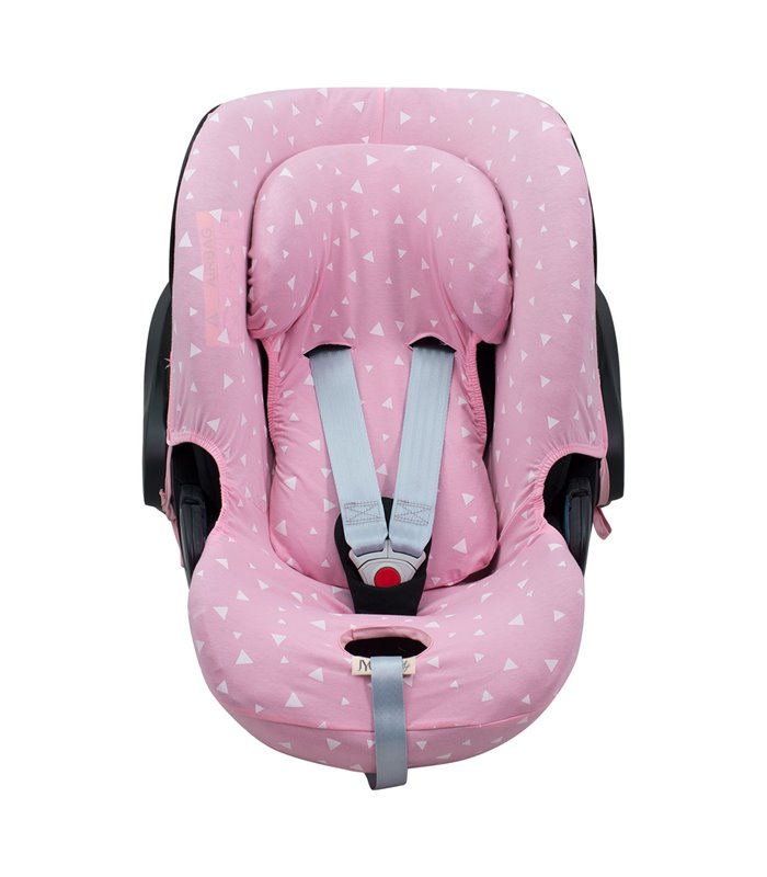 Cybex Cloud Q e Aton M - Vista frontal de brilhos rosa