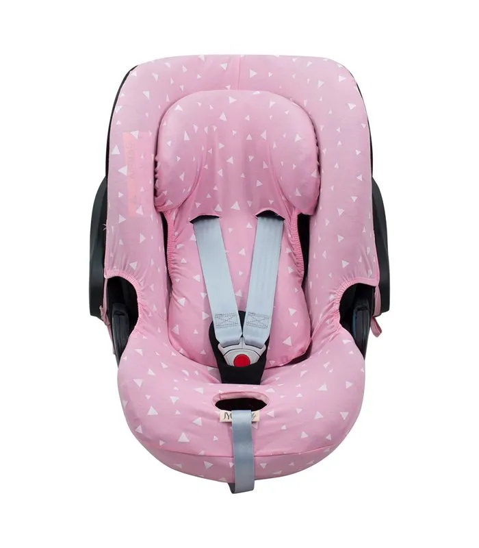 Cybex Cloud Q y Aton M - Vista frontal Pink Sparkles