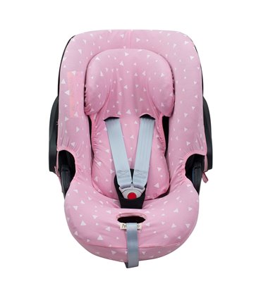 Cybex Cloud Q y Aton M - Vista frontal Pink Sparkles