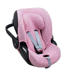 Cybex Cloud Q e Aton M - Vista frontal de brilhos rosa 2