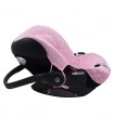 Cybex Cloud Q e Aton M - Vista lateral de brilhos rosa