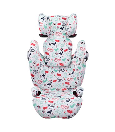 Funda para Cybex Solution M-S-Fix - Vista 3/4 Dino Party