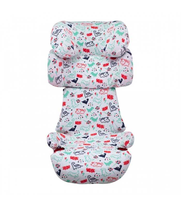 Cybex Solution X - Frontal desplegada Dino Party