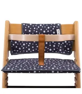 Stokke Tripp trapp - Vista frontal com retentor Winter Sky