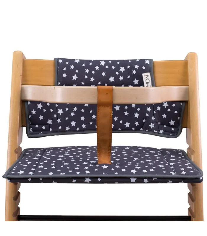 Stokke Tripp trapp - Vista frontal com retentor Winter Sky