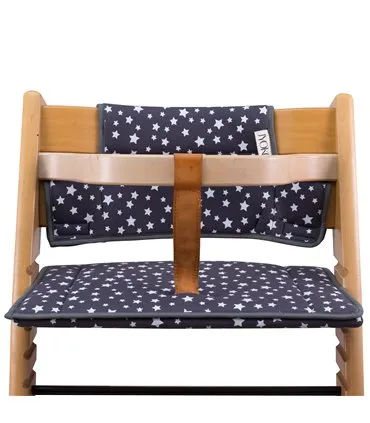 Stokke Tripp trapp - Vista frontal com retentor Winter Sky