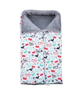 Bolsa alcofa para bebê - Vista frontal Dino Party