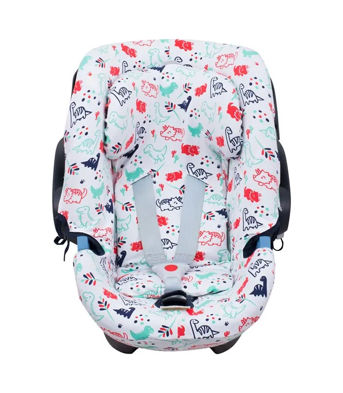 Cybex Aton 5 y Gb Idan - Vista frontal Dino Party
