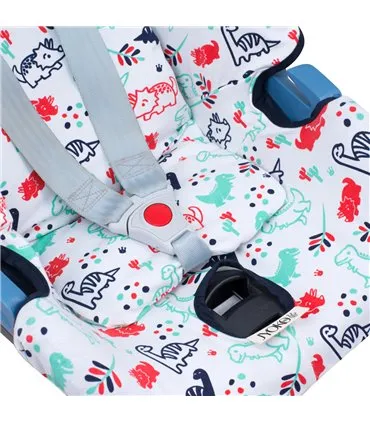 Cybex Aton 5 y Gb Idan - Detalle inferior Dino Party