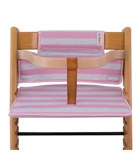 Stokke Tripp trapp - Vista frontal con retenedor Pink Island