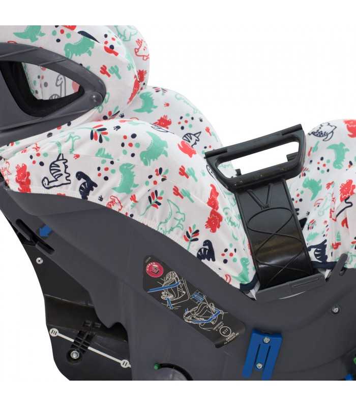 Klippan Kiss 2 - Vista lateral con asas extendidas Dino Party