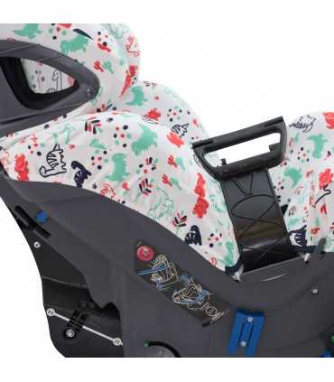 Klippan Kiss 2 - Vista lateral con asas extendidas Dino Party