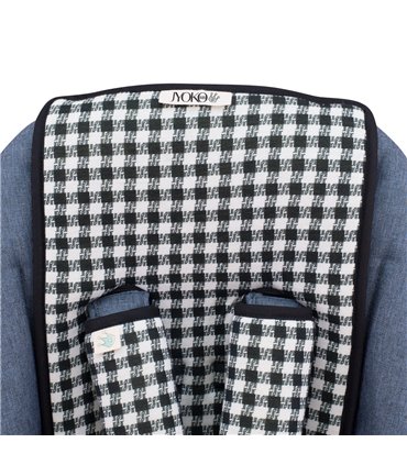 carrinho duplo - detalhe de ilhós Vichy