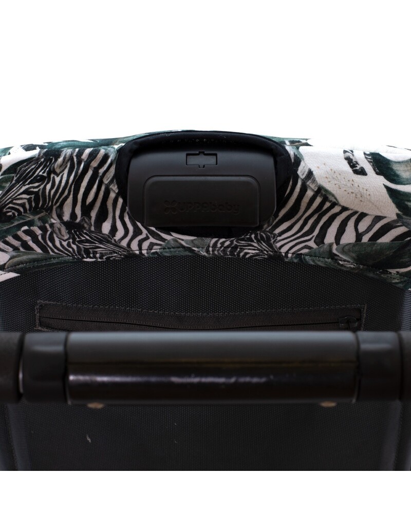 visão uppababy - visão traseira da zebra