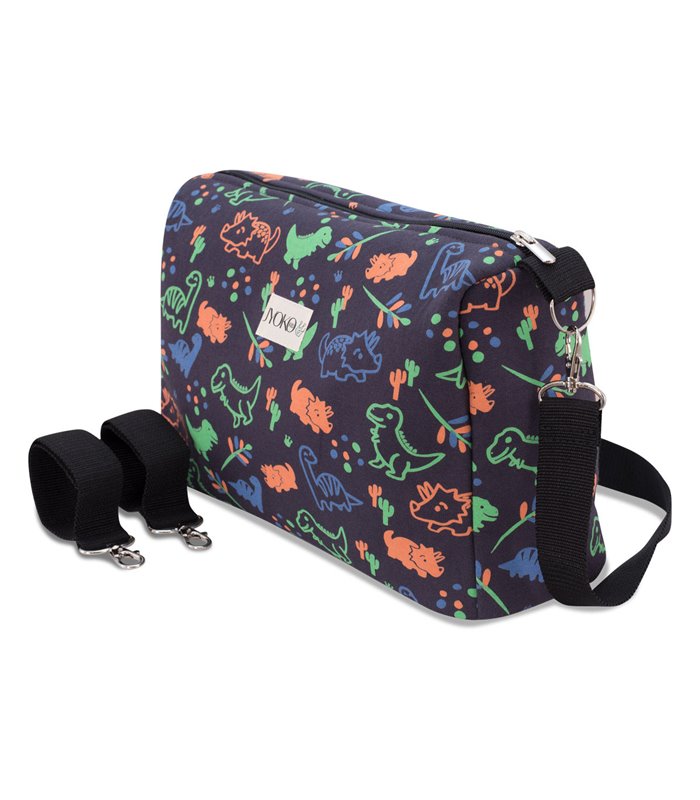 Bolso carro bebe - Vista frontal Happy Dino