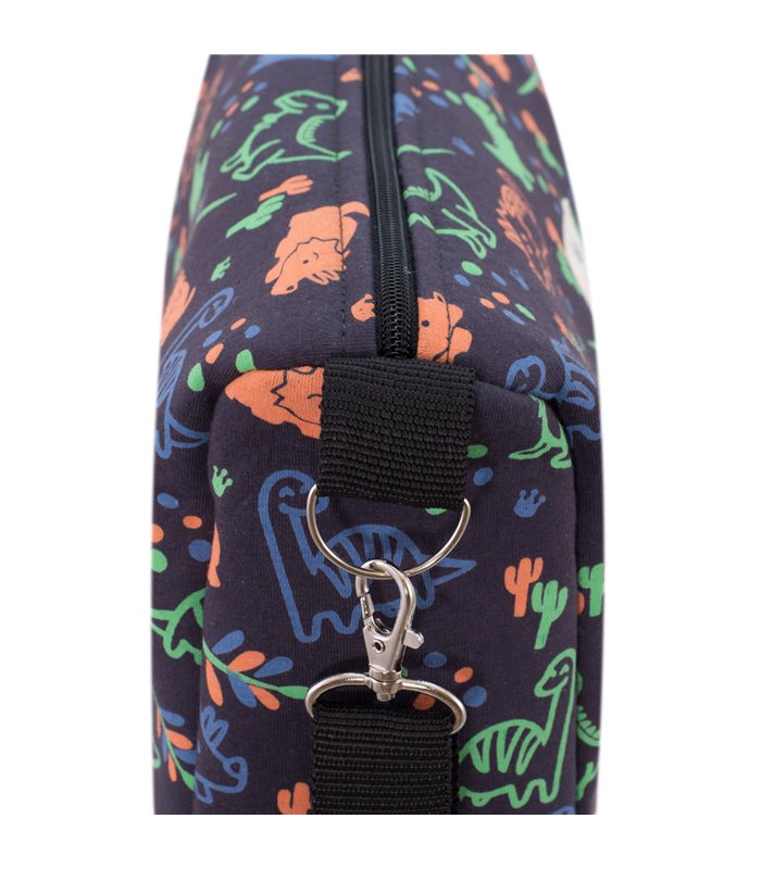 Detalhe da etiqueta Happy Dino