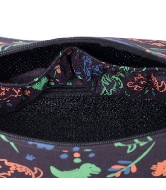 Vista lateral do dinossauro feliz