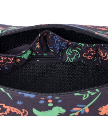 Vista lateral do dinossauro feliz