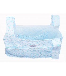 Bolso carro bebe - Vista cenital Blue Skulls