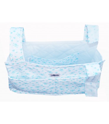 Bolso carro bebe - Vista cenital Blue Skulls