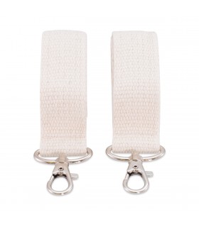 Ganchos para bolso carro bebe - Vista frontal Beige