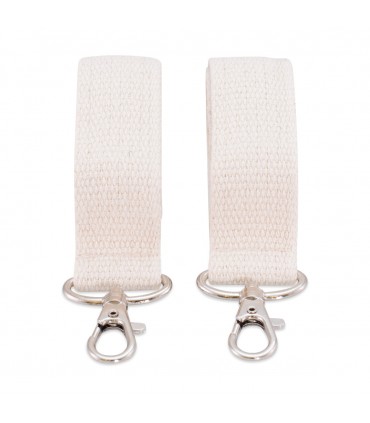 Ganchos para bolso carro bebe - Vista frontal Beige