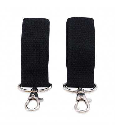 Ganchos para bolso carro bebe - Vista frontal Negro