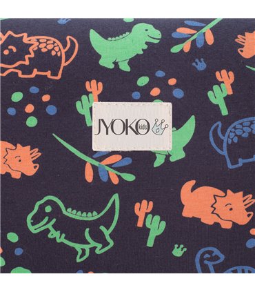 Vista feliz do carrinho Dino