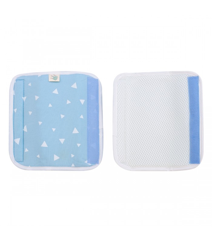 arneses - Detalhe de velcro com brilhos azuis