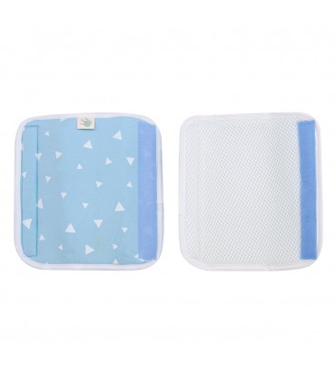 arneses - Detalhe de velcro com brilhos azuis