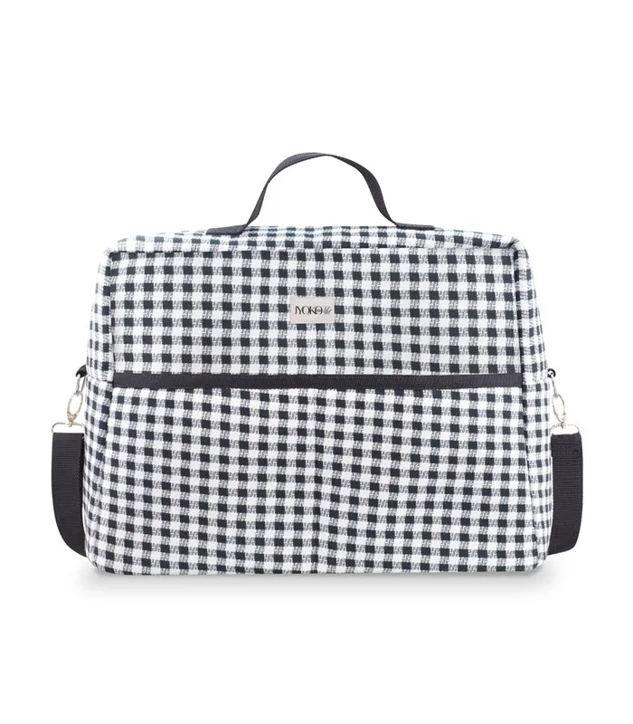 Bolso maternidad - Vista frontal Vichy
