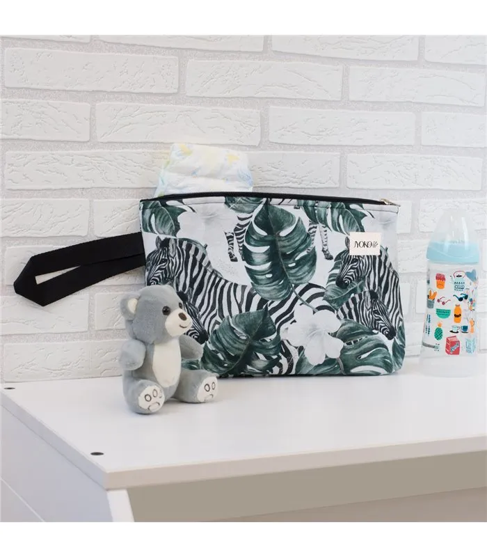 bolsa de higiene - vista frontal de zebra