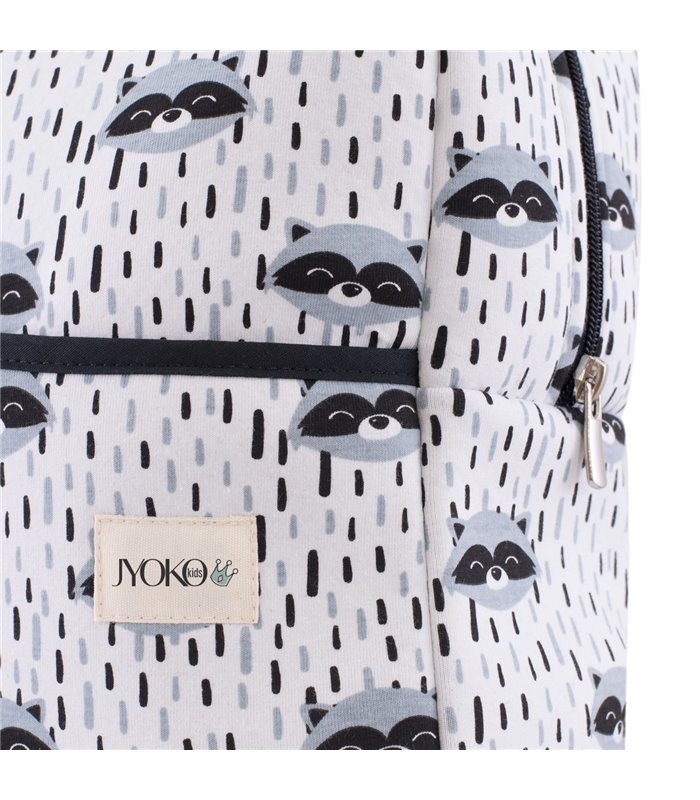 Mochila infantil - detalhe estampado Racoon Town