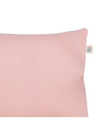 Cojín decorativo - Detalle etiqueta Dusty Pink