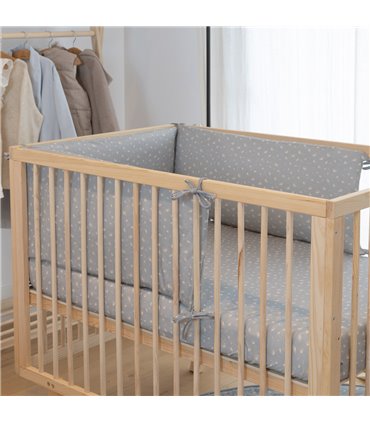 pára-choque de berço - Vista de uso com modelo Romarey