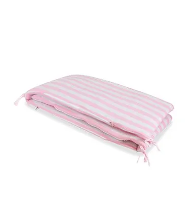 protector de cuna - Vista plegada pink island