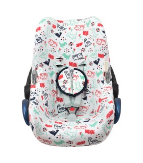 Maxi cosi Cabriofix, City mini e Inglesina - Vista frontal Dino Party