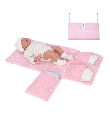 Baby changing table - View of use with Pink Sparkles model