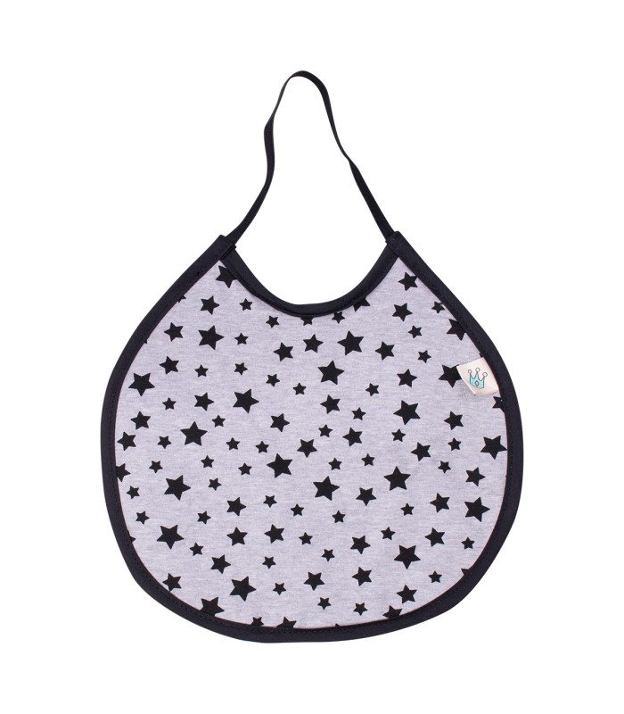 Babador de algodão impermeabilizado - Black Star Print