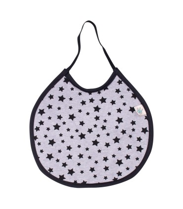 Babador de algodão impermeabilizado - Black Star Print