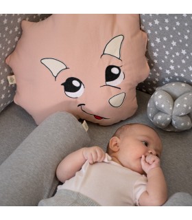  Cojín infantil de dinosaurio algodon - Vista Frontal 2