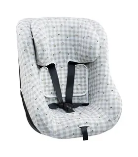 Joie Spin 360 and Nuna Rebl - Front view Picnic Vichy 2
