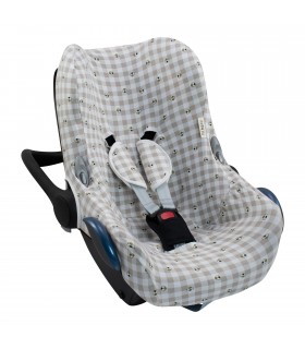 Maxi Cosi Cabriofix, City Mini and English - Picnic Vichy front view 2