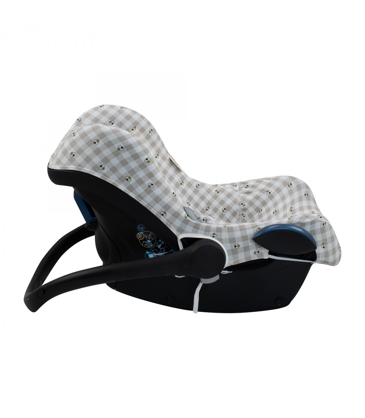 Maxi Cosi Cabriofix, City Mini and English - Picnic Vichy side view